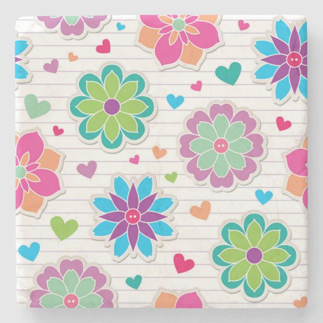 Blume Steinuntersetzer (Vorderseite)