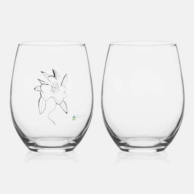 Blume Stemless Wine Glasses Weinglas Ohne Stiel (Vorderseite)