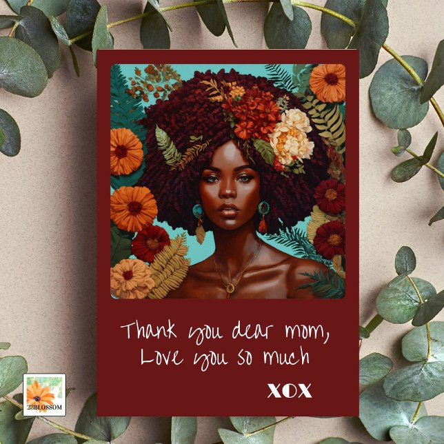 Blume Stickerei Muttertag mit schönem Gesicht Karte (Von Creator hochgeladen)