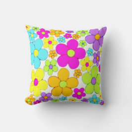Blume-Stil der 1970er Jahre Kissen