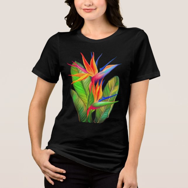 Blume Strelitzia Tri-Blend Shirt (Vorderseite)