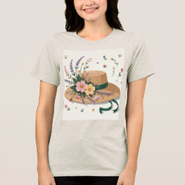 Blume Strohhut Tri-Blend Shirt