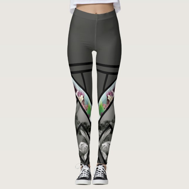 Blume Strumpf Leggings (Vorderseite)