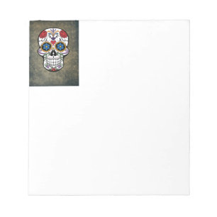 Blume Sugar Skull Notizblock