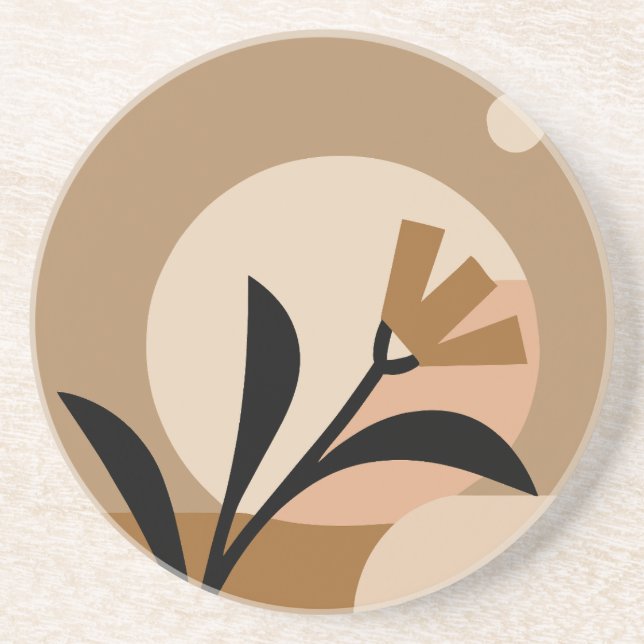 Blume Sun Boho Getränkeuntersetzer (Vorne)