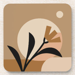 Blume Sun Boho Getränkeuntersetzer