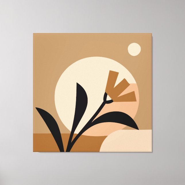 Blume Sun Boho Leinwanddruck (Vorderseite)