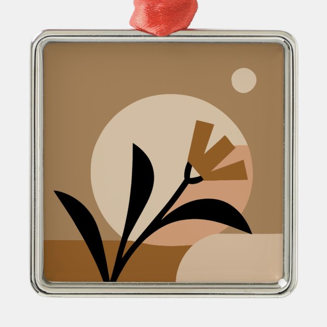 Blume Sun Boho Ornament Aus Metall (Vorne)