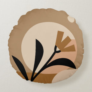 Blume Sun Boho Rundes Kissen