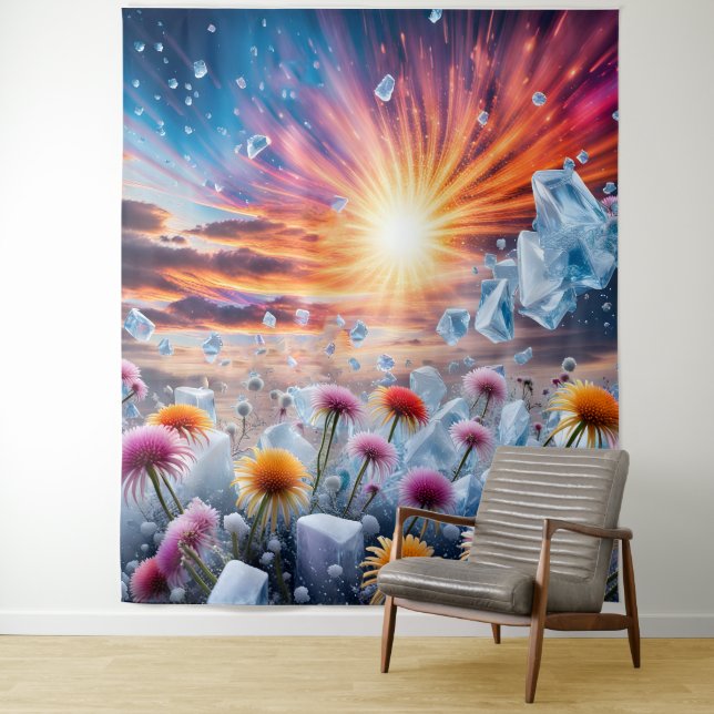 Blume Sunset Wandteppich (Beispiel)