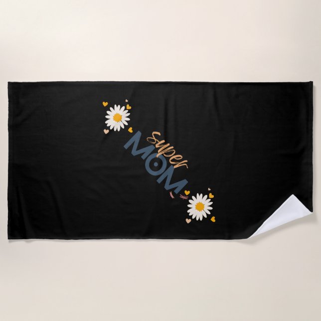 Blume Super MAMA Strandtuch (Vorderseite)