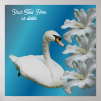 Blume Swan und Hibiskus hinzufügen