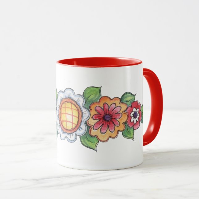 Blume Tasse (VorderseiteRechts)