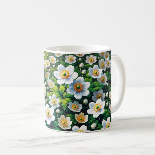 Blume Tasse mit Erdbeerwild Blume (VorderseiteRechts)