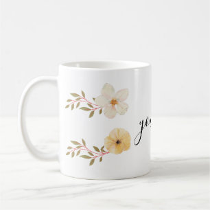 Blume Tasse mit Ihrem Namen
