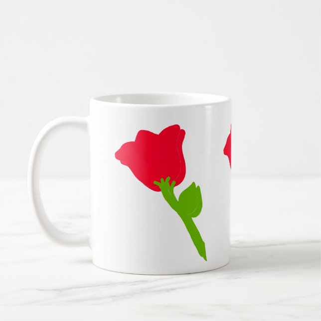 Blume Tasse Rote Blume (Links)