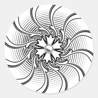 Blume Tattoo Runder Aufkleber