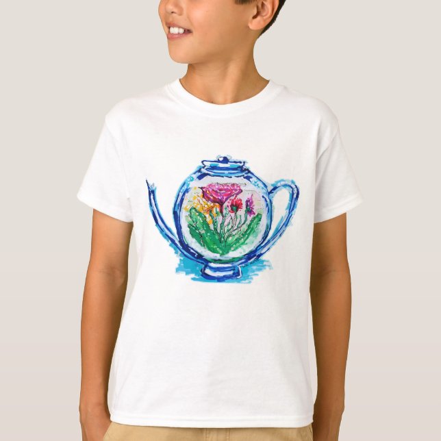 Blume Teapot T-Shirt (Vorderseite)