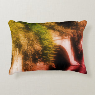 Blume teilweise farbig Vintag gestört Dekokissen