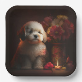 Blume-Teller Pappteller