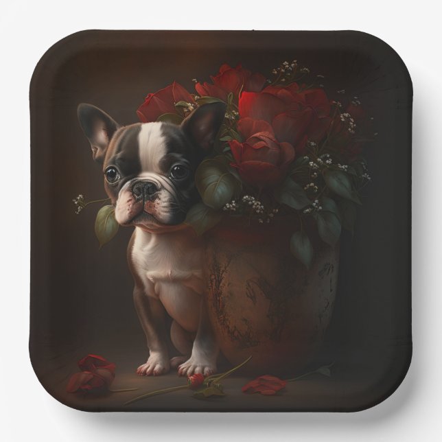 Blume-Teller Pappteller (Vorderseite)