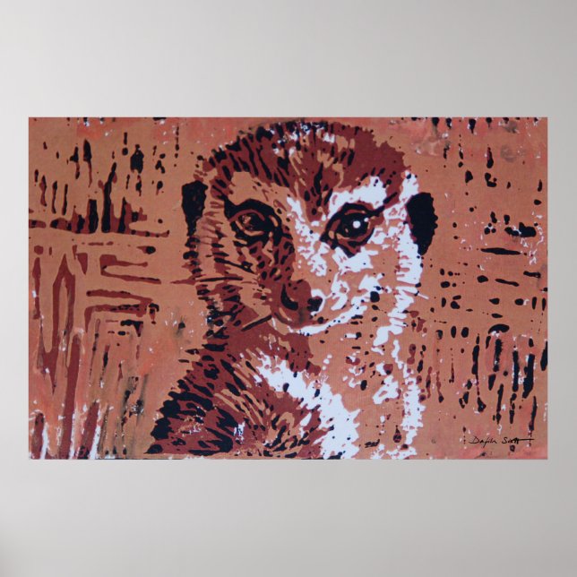 Blume-Text - Kunstdruck Poster (Vorne)