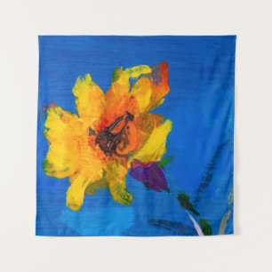 Blume Textur Ölmalerei, Art Painted Wildflow Wandteppich