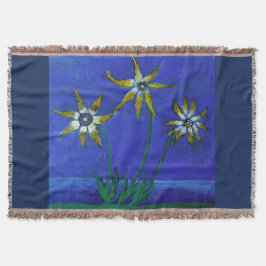 Blume texturierte Art Throw Blanket Decke