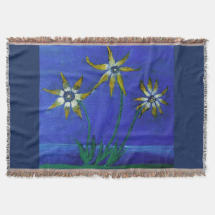 Blume texturierte Art Throw Blanket Decke