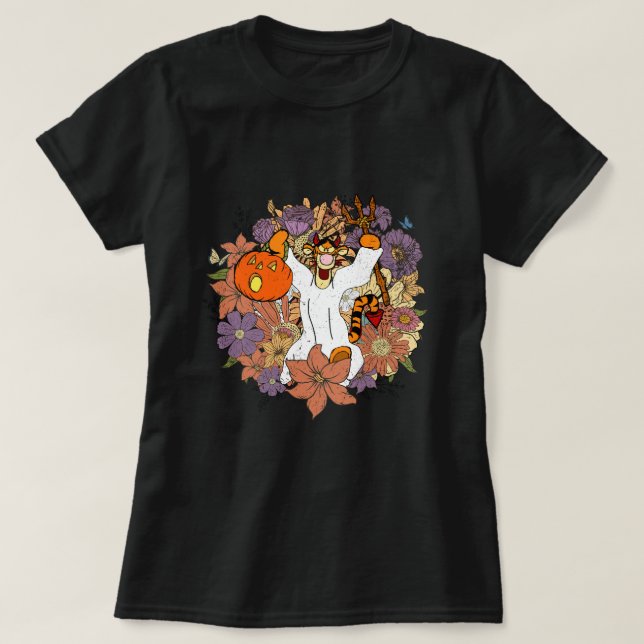 Blume-Tiger T-Shirt (Design vorne)
