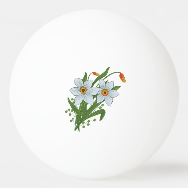 Blume Tischtennisball (Vorderseite)
