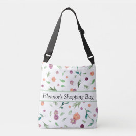 Blume Tote Bag | Blumenkreuz Tragetaschen Mit Langen Trägern