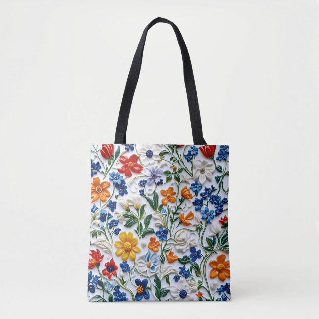 Blume Tote Tasche | Elegantes Blumendesign (Vorderseite)