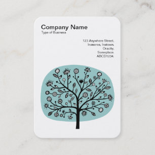 Blume Tree II - Light Blue Green Visitenkarte