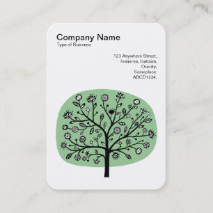 Blume Tree II - verblasste Grün Visitenkarte