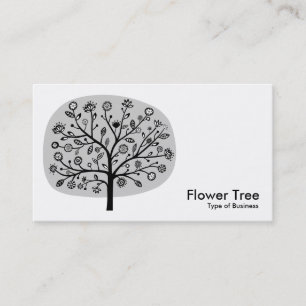 Blume Tree - leicht grau Visitenkarte