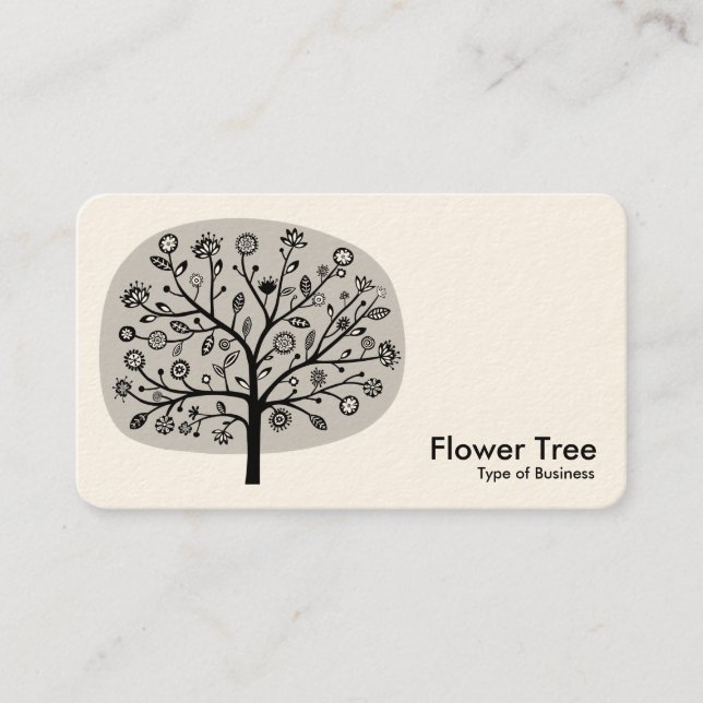 Blume Tree - Light Gray (Cream) Visitenkarte (Vorderseite)