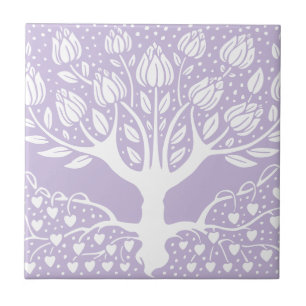 Blume Tree - Lilac Lila Beardsley Hearts Fliese