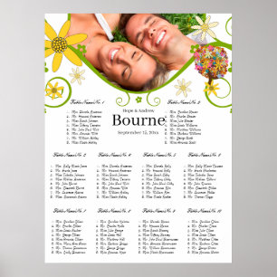 Blume Tree Seating Chart 10 Tische Poster