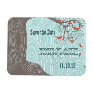 Blume Tree Wood Grain Save the Date Magnet