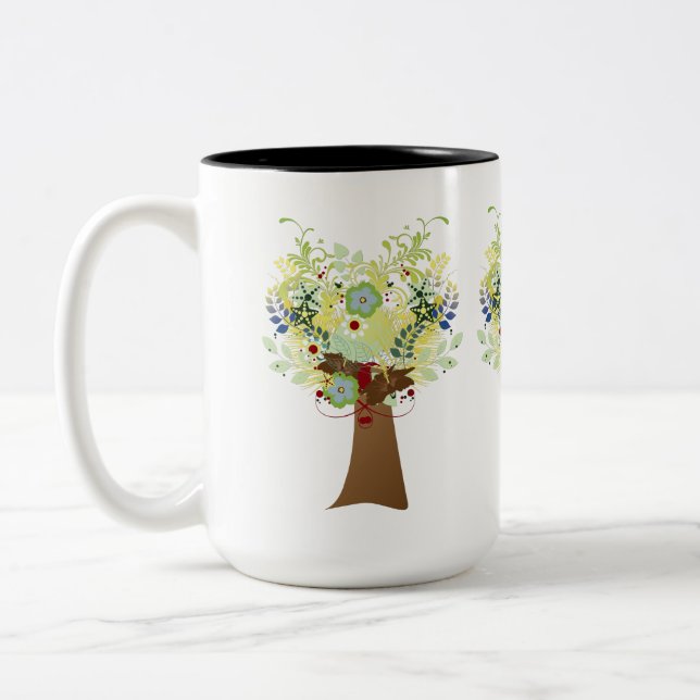 Blume Tree Zweifarbige Tasse (Links)