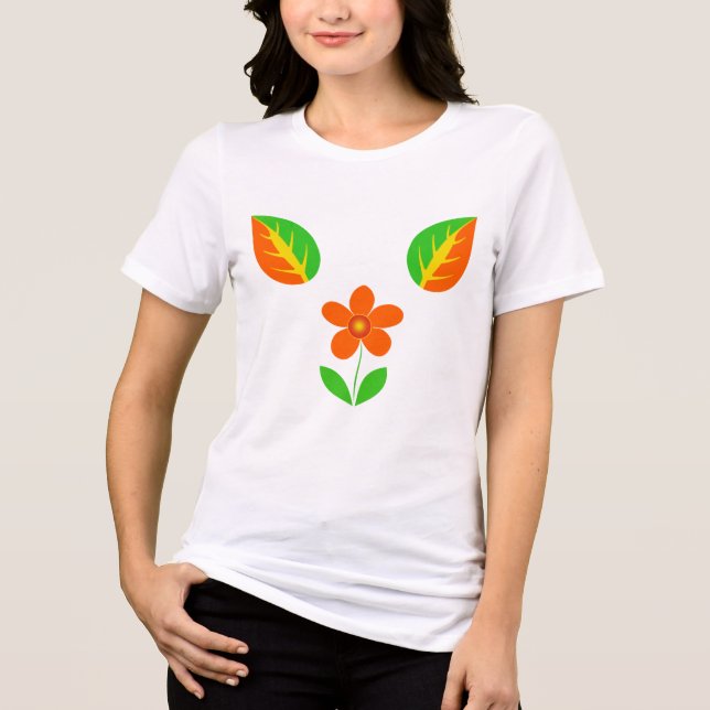 Blume Tri-Blend Shirt (Vorderseite)