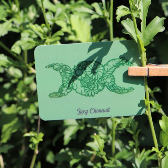 Blume Triple Moon Symbol gesegnet sein Gummistempel (Von Creator hochgeladen)