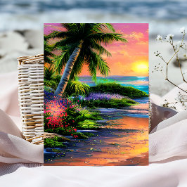 Blume Tropical Birthday Card Karte