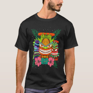Blume Tropical Luau Party Floral Polynesien Tiki T-Shirt