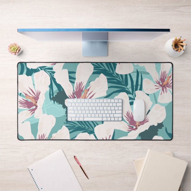 Blume Tropischer Hibiskus Schreibtischunterlage (Büro 1)