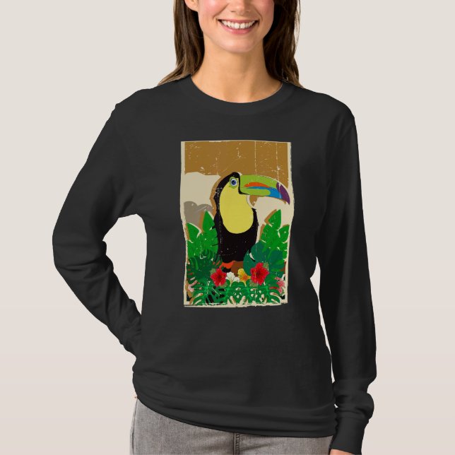 Blume tropischer Regenwaldtiere T-Shirt (Vorderseite)