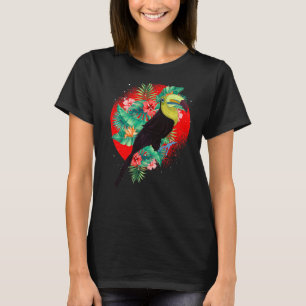 Blume tropischer Regenwaldvögel T-Shirt