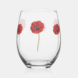 Blume Tumbler - Elegantes Blumendesign Weinglas Ohne Stiel