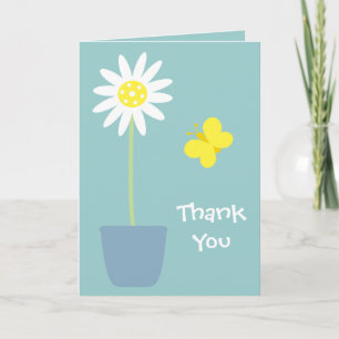 Blume u. Schmetterling danken Ihnen zu kardieren Dankeskarte